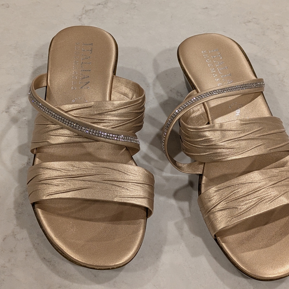 Italian Shoemakers Gold Women's Sandals Size 8 M.